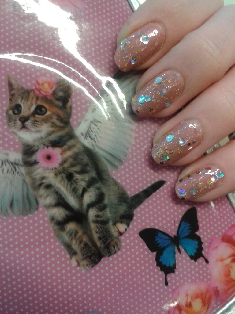 notd glitter nail art