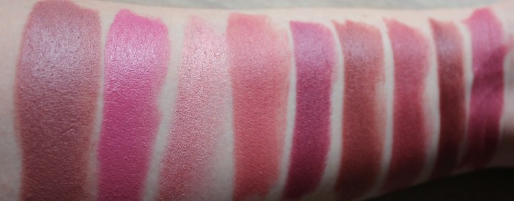 NYX round lipstick swatches